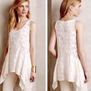 Anthropologie Vanessa Virginia Sheer Floral Top